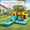 Château Gonflable 3-en-1 – Toboggan + Trampoline + Piscine à Balles