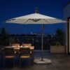 Parasol Jardin 300cm – 28 LED Solaires Intégrées